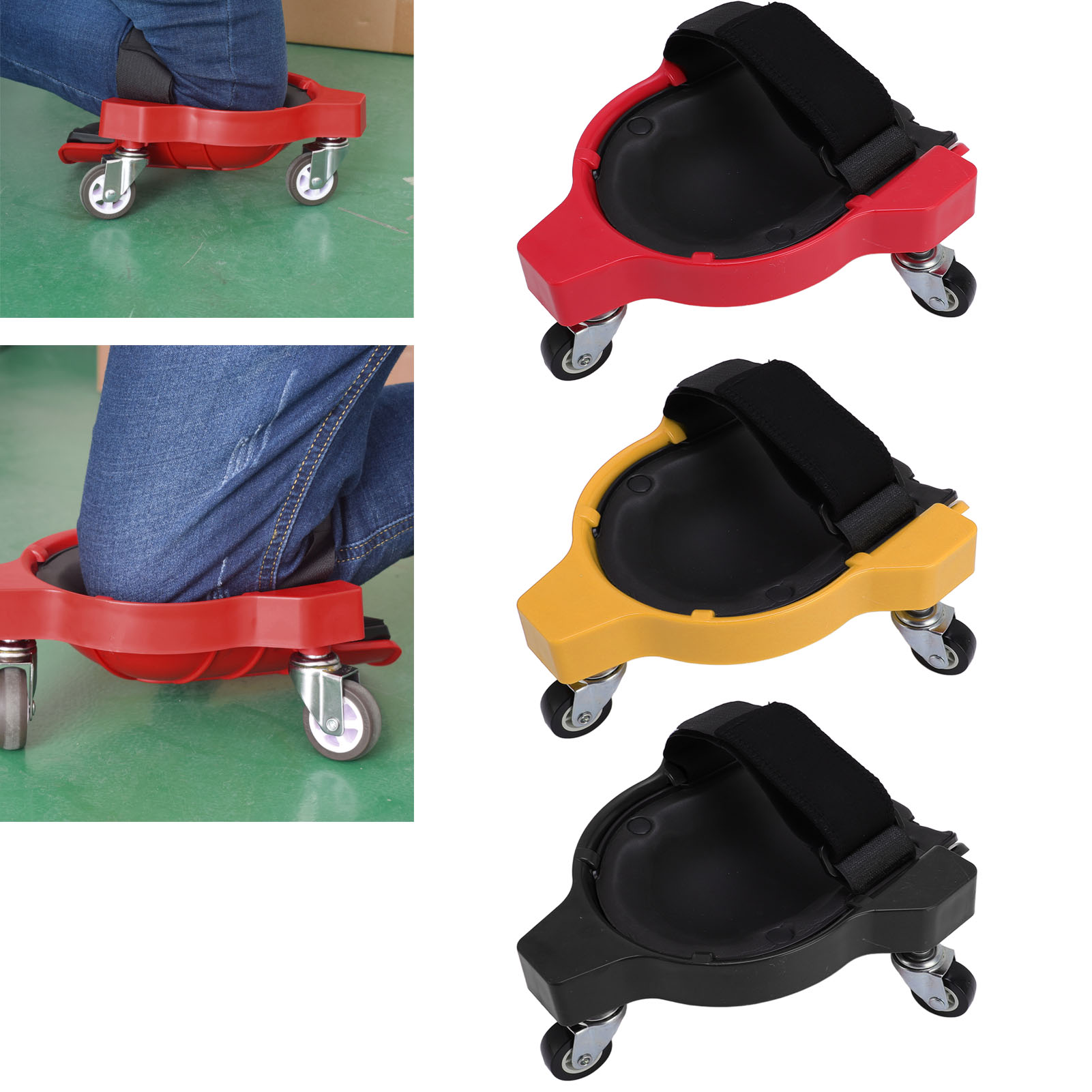 Garage Creeper Roller - 1Pair Knee Creepers with Casters 360°