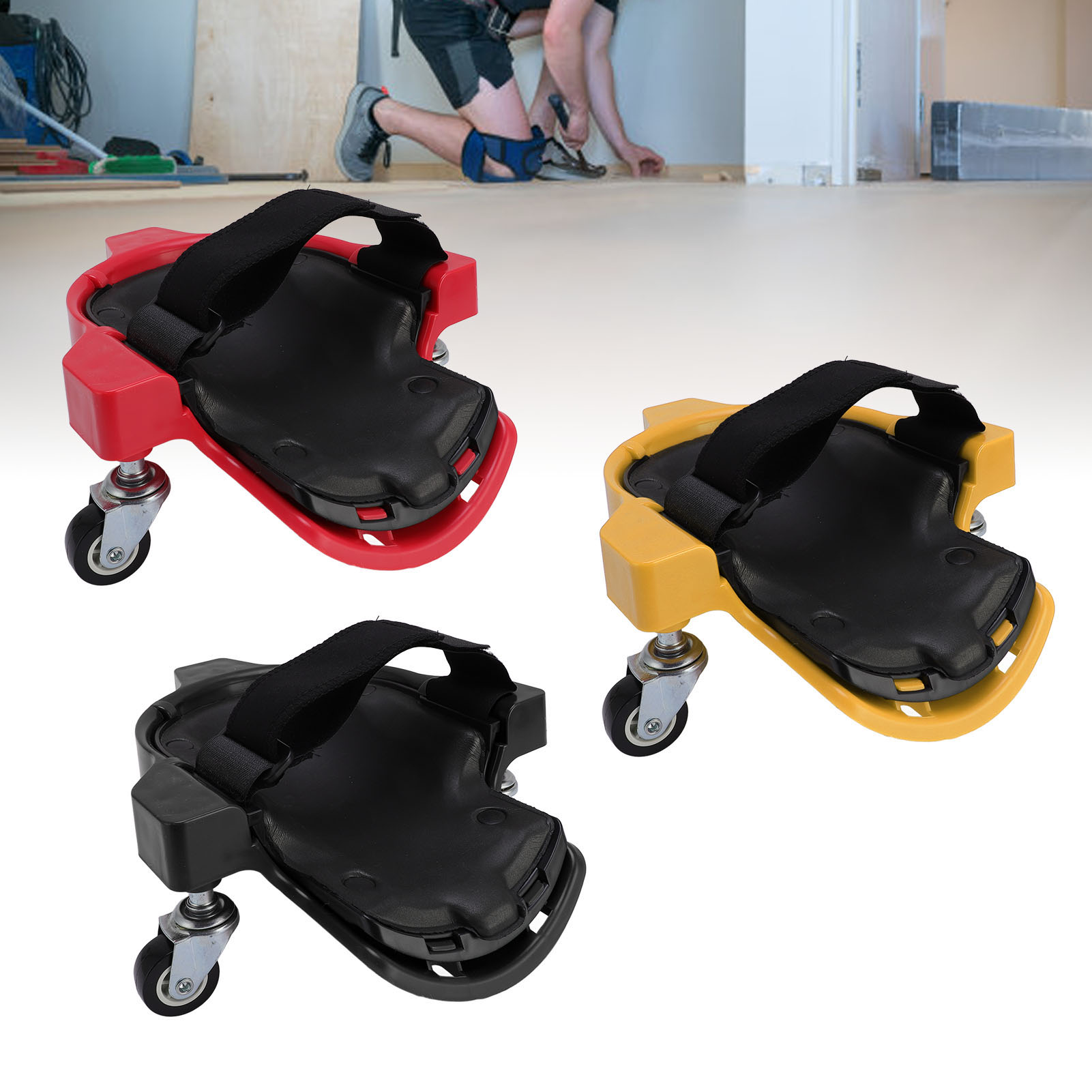 1Pair Knee Creepers with Caste - Garage Creeper Roller 评论和价格