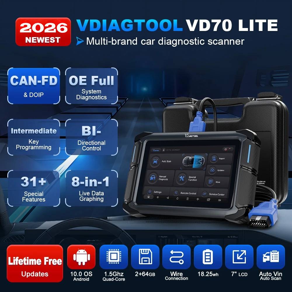 EU Stock VDAIGTOOL VD70 Lite U - Car Diagnostic Tool 评论和价格
