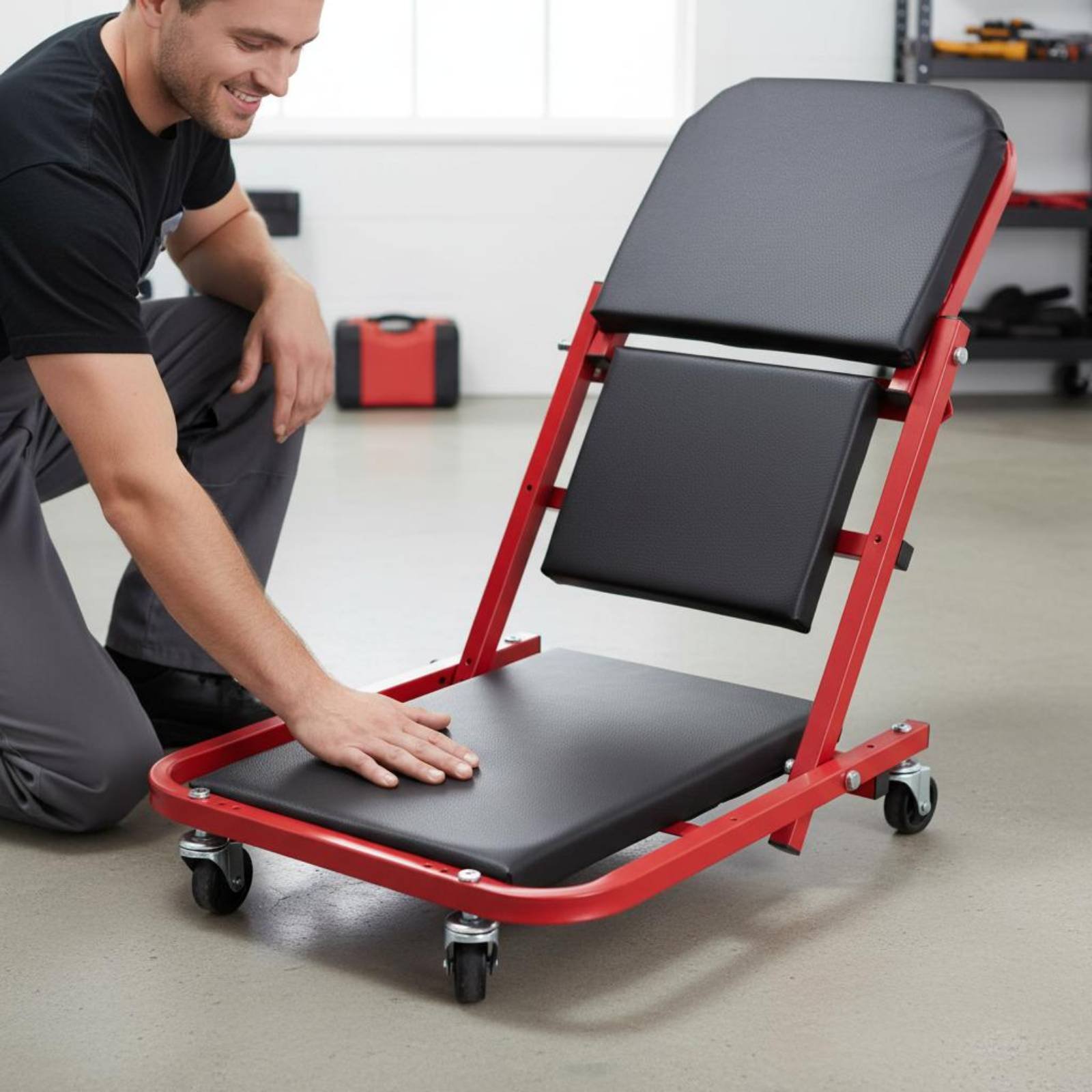 Folding Creeper Seat Foldable  - Garage Creeper Roller 评论和价格