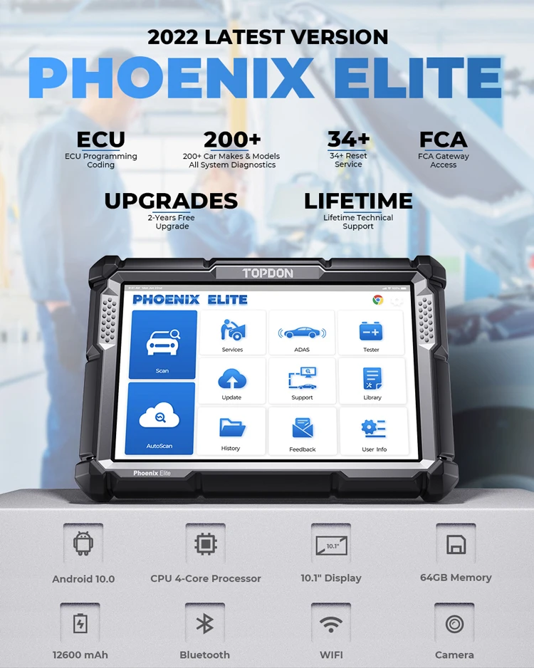 TOPDON PHOENIX ELITE Car Ecu U - Car Diagnostic Tool 评论和价格