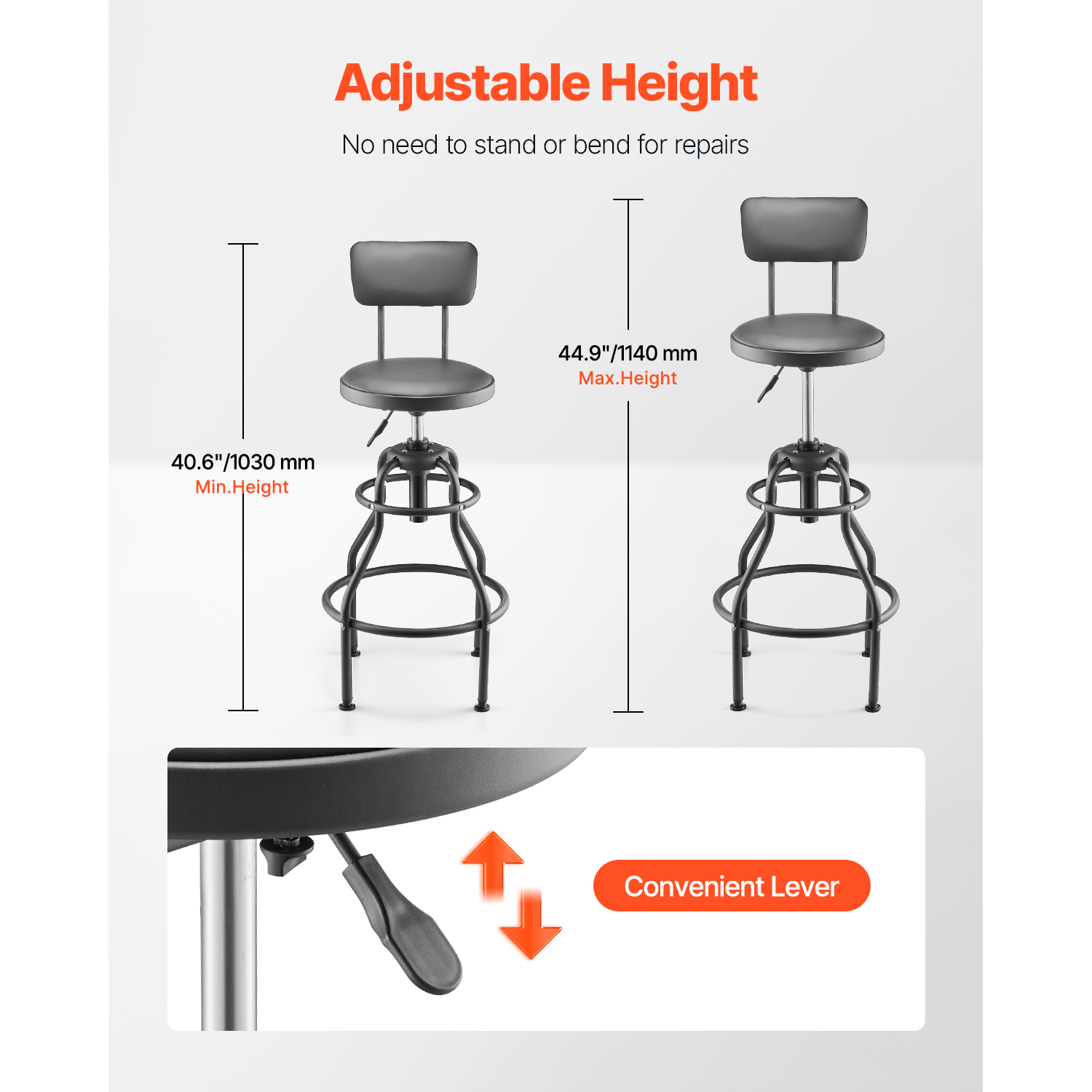 SucceBuy Shop Stool with Backr - Garage Creeper Roller 评论和价格